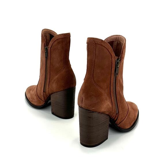 Seychelles Women Brown Heeled Ankle Boot Size 6.5 Suede Block Heel Padded New - Picture 11 of 15